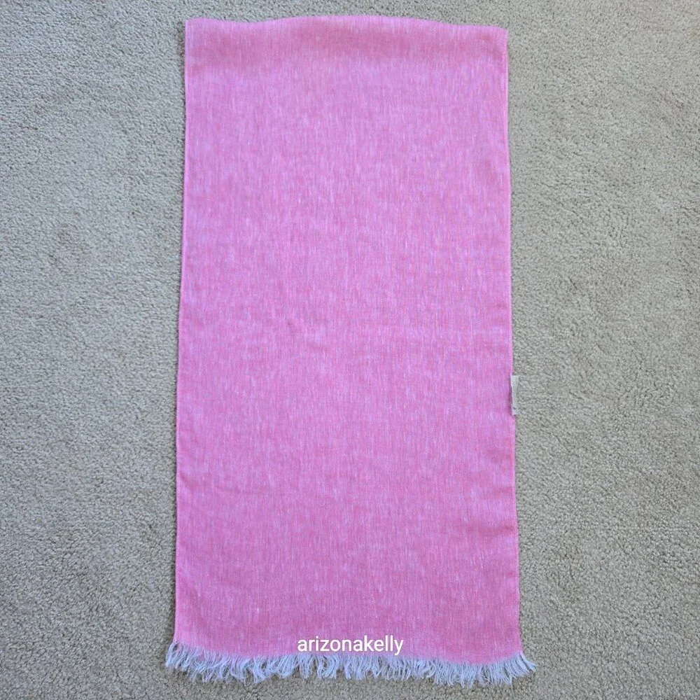 NWOT Italian Linen Scarf Pink